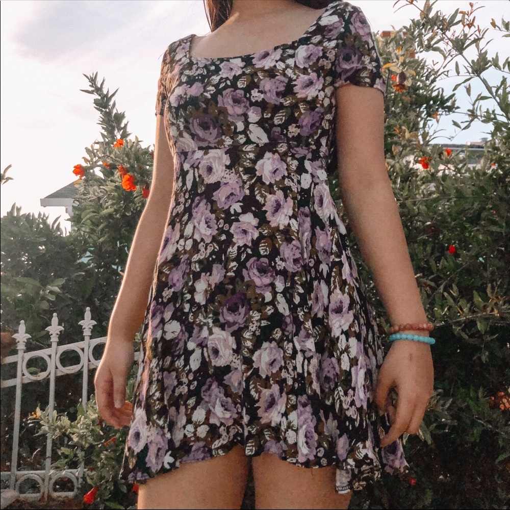 Urban Outfitters | Lilac Floral Mini Dress
